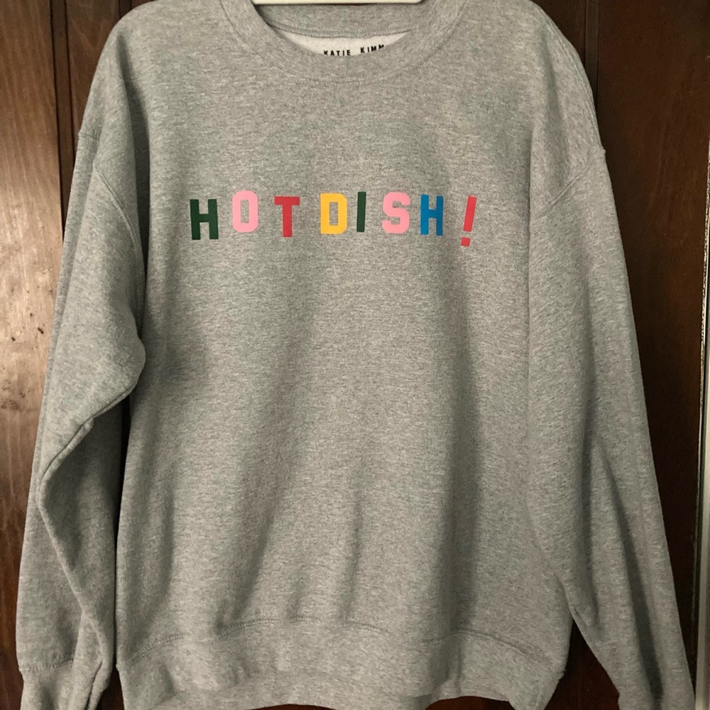 Katie Kime Grey 'Hot Dish!' Sweatshirt